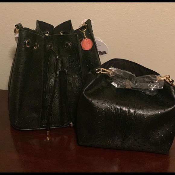 Croc drawstring hobo - Picture 3 of 4